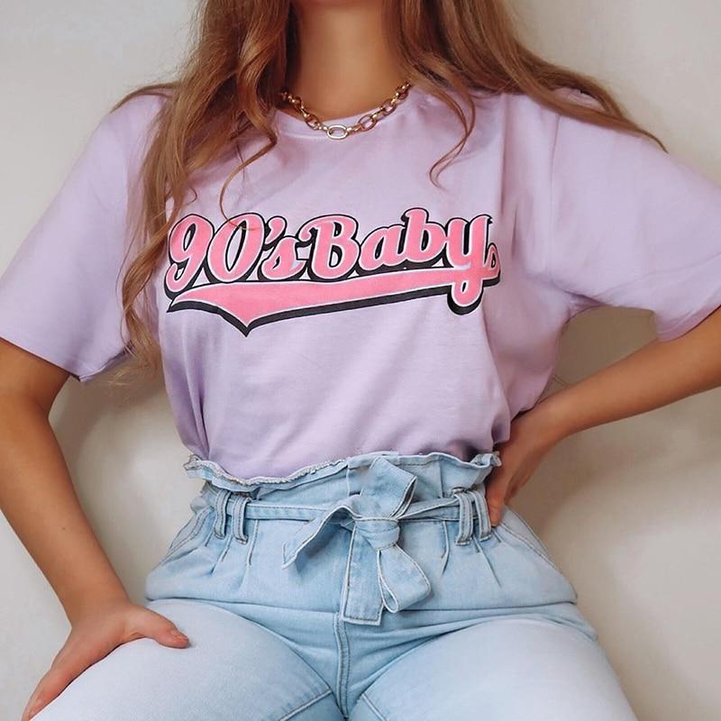 90s Baby Oversized Tee - Lavender / S