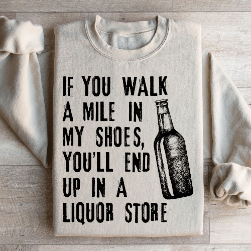 If You Walk A Mile In My Shoes Sweatshirt - Sand / S