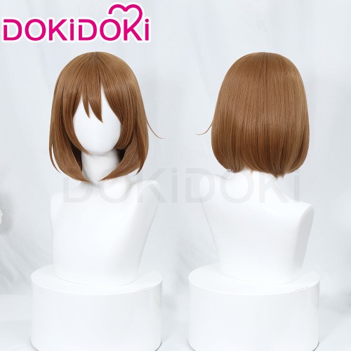 DokiDoki Anime K-ON Cosplay Hirasawa Yui Wig Short Straight Brown Hair | Wig Only-PRESALE
