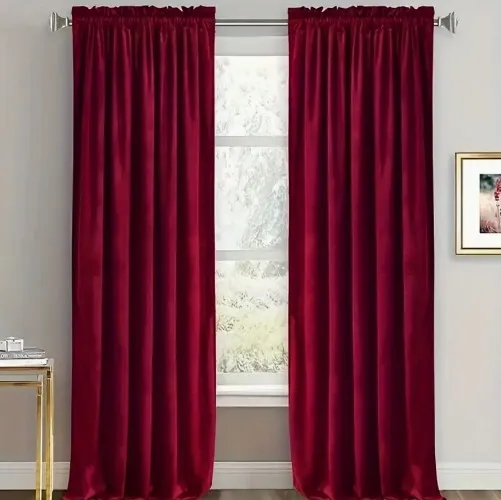 Red velvet curtain backdrop