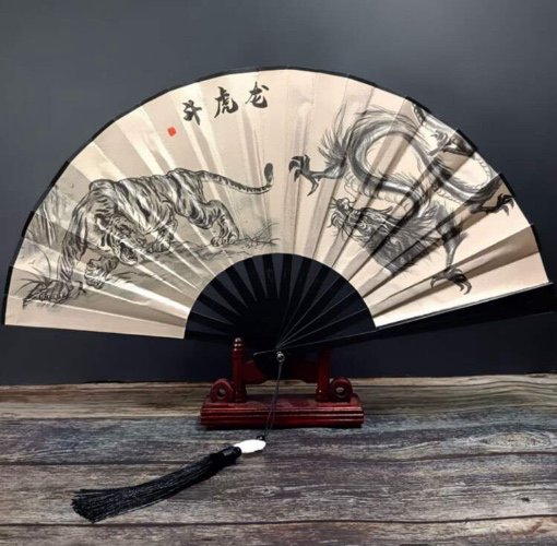 1 Stück Tiger Form, Faltfächer , Traditionell Chinesischer Stil Vintage, Fächer & Quaste, für Tanzen und Dekoration , Tragbares Handgerät Fächer | aktuelle Trends, günstig kaufen | SHEIN Deutschland