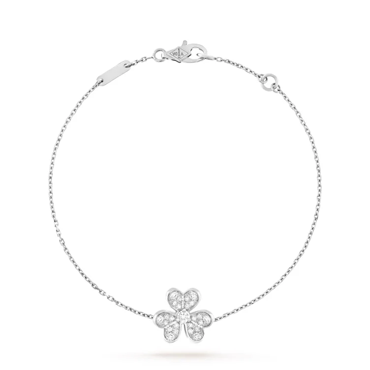 Frivole bracelet, mini model 18K white gold, Diamond - Van Cleef & Arpels