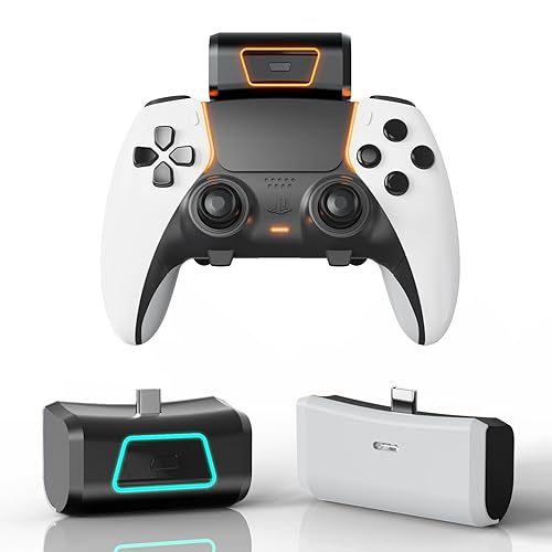 EJGAME Rechargeable Battery Pack Compatible with PS5 Dualsense/Edge Controller,2000mAh with LED Indicator and USB Type-C Charging Cable