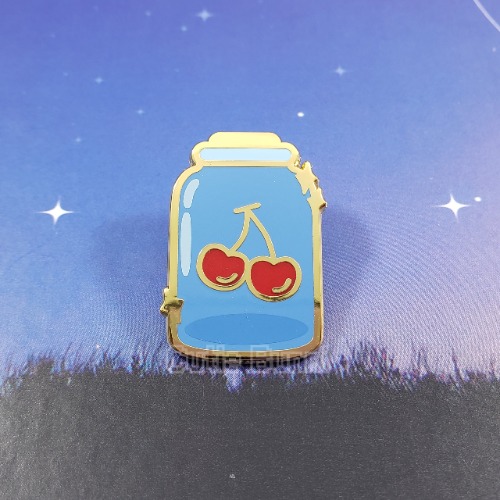 Bottled Fruit: Cherry Enamel Pin
