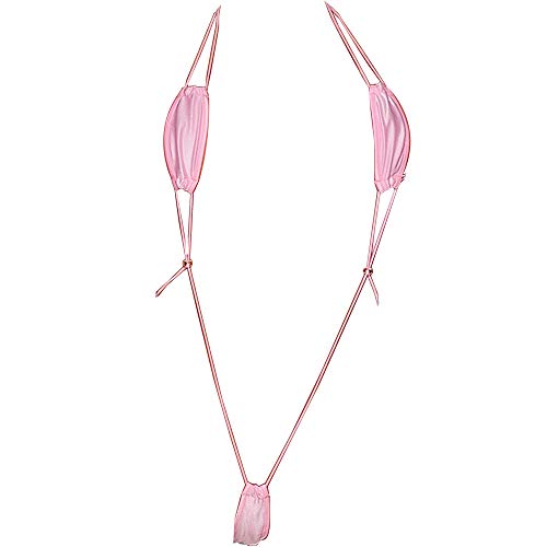 Damen Dessous Sexy Japanisches Mädchen Bikini Anime BH und Panty Set Strapsen Babydoll - Rosa