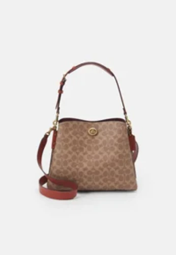 SIGNATURE WILLOW SHOULDER BAG - Handtasche - tan/rust
