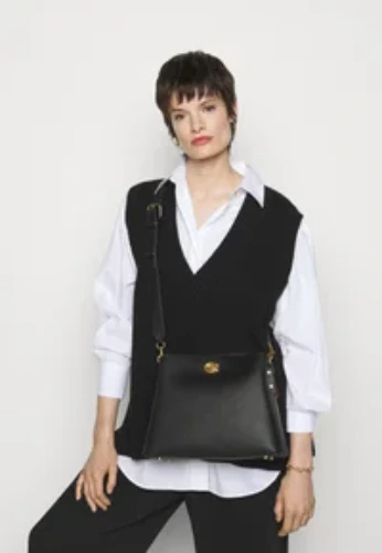 POLISHED PEBBLE WILLOW SHOULDER BAG - Handtasche - black