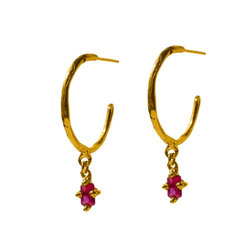 *Mini Durmientes Gold Ruby — Sofia Rocha Jewels