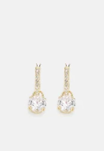 STILLA DROP EARRINGS ROUND CUT - Ohrringe - gold-coloured