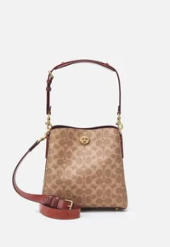 POLISHED WILLOW BUCKET BAG - Handtasche - tan/rust