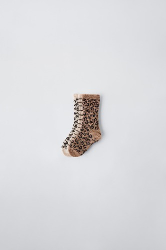 THREE-PACK OF ANIMAL PRINT LACE SOCKS