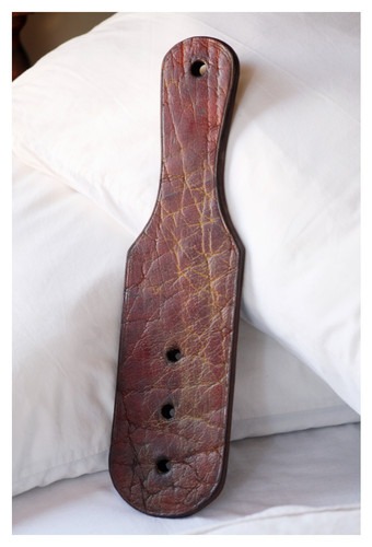 Aberdeenshire vented leather paddle. Circa 1950. | Evoke Erotes