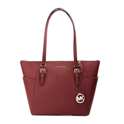 Michael Kors Charlotte, Sac de Transport Femmes, Rose électrique Multicolore, L - Cerise