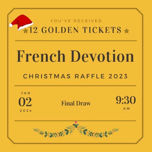 12 Christmas Raffle Tickets 