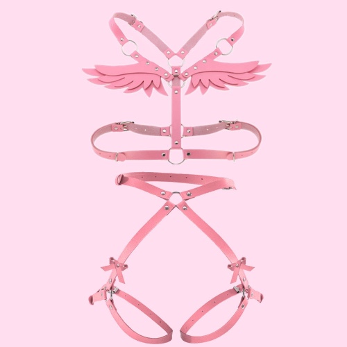 Angel Wing Harness - Pink Full Set