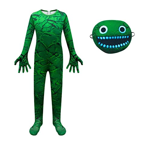 NILUTO Garten of Banban Costumes Garten of Banban Jumbo Josh Costumes Real Jumpsuit Dress Up With Gloves And Scary Mask - Ban Green 120