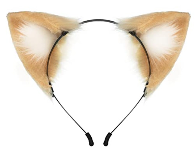 QinRuan Cat Fox Faux Fur Ears Headband Cute Halloween Fancy Dress Cosplay Handmade Animal Furry Ears Hair Hoop - Zcamel