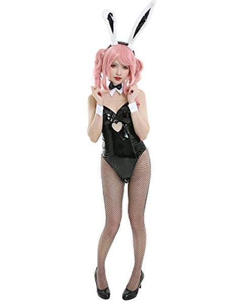 Cosplay.fm Women's Bunny Cosplay Costume Bunny Girl One Piece Bodysuit with Headdress and Bow Accessory