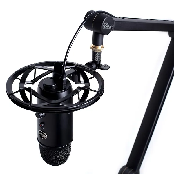 Blue Microphones Radius III Custom Microphone Shockmount for Yeti and Yeti Pro USB Microphones, Compatible with Standard Microphone Stands and Any Mic or Mic Clip with Standard Thread Mount - Black