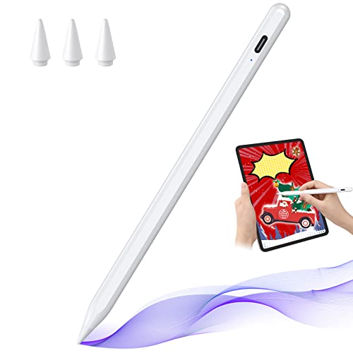 Stylus Pen for iPad with Tilt Sensitive and Fast Charge, JAMJAKE iPad Pencil Compatible with 2018-2022 Apple iPad Pro 11/12.9 Inch,iPad 10/9/8/7/6 Gen,iPad Mini 5/6 Gen,iPad Air3/4/5 Gen - Black