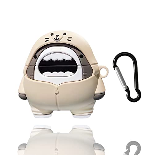 Cute Airpod Pro Case, Funny Airpods Pro Cover,3D Cartoon Shark Air Pods Pro Cases for Kids Teens Boys Girls Men Women (Shark) - Shark Pro