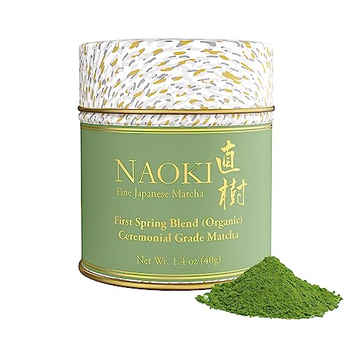 Naoki Matcha Organic Ceremonial First Spring Blend – Authentic Japanese First Harvest Ceremonial Grade Matcha Green Tea Powder from Kagoshima, Japan (40g / 1.4oz) - Ceremonial Grade - 1.4 Ounce (Pack of 1)