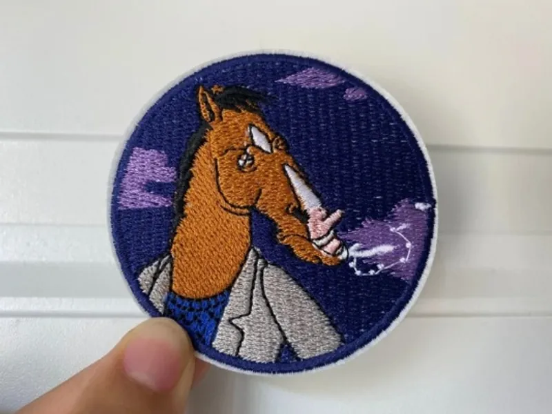Horseman Patch, Bo Jack Love, Iron On Patch, Applique Horseman, Patch for Denim, Backpack, Cap, Sew On Patch,Coffee, Bojack Coffee Patch