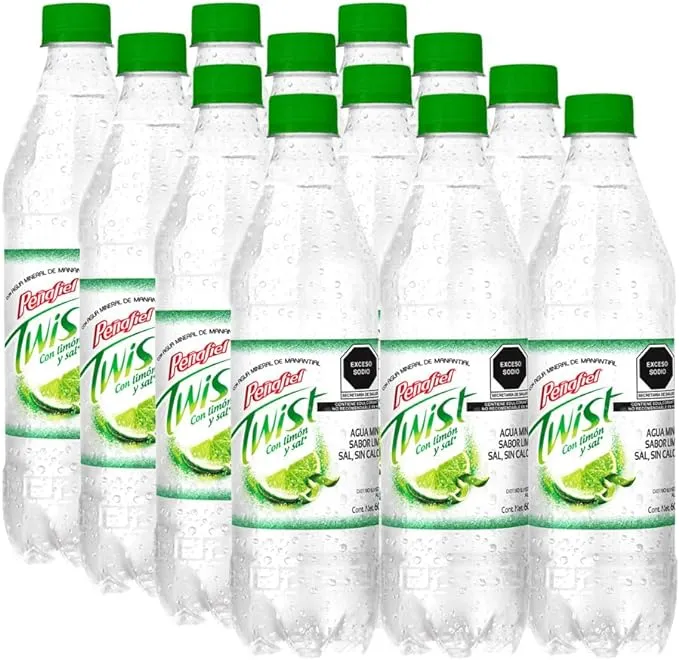 Peñafiel, Twist Limón 600 ml, Botella Pet (12 pack)