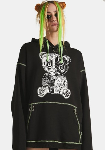 Bad Bearz Graphic Hoodie | BLACK / X-Large