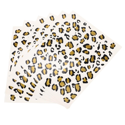 12 Vellen Luipaard Tattoo Stickers Metaal Decor Halloween Kostuum Halloween Decor Luipaard Print Birdthday Nep Overdracht Decals Overdracht Stickers Body Party Decor Kleding