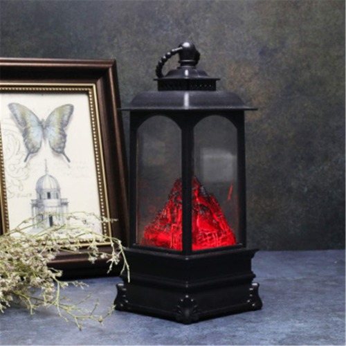 Niikee Halloween LED Nachtlampje Ghost Festival Licht Decoratie Ornamenten Simulatie Vlam Licht Decoratie Props (#C vulkaan) - #C Vulkaan