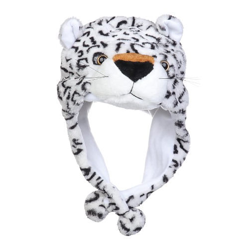 JK Home Wintermuts pluche dier muts grappige halswarmer oren verjaardag party - Gevlekte Luipaard