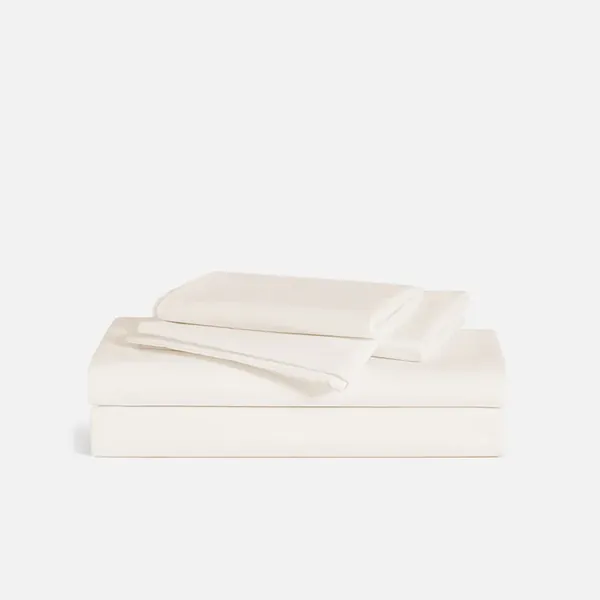 Luxe Sateen Core Sheet Set, Full | Cream