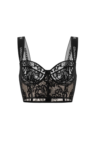 Sicilia Black Corsage Bra - EU 70B / US 32B / Black