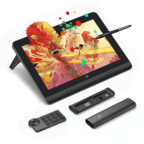 Drawing Tablet with Screen - XPPen Artist Pro 14 2nd Gen 16:10 Full-lamination Monitor, 16384 Pressure Levels 123%SRGB Graphic Display with Stand and Bluetooth Keydial for Digital Sketch illustration - 14inch - FHD