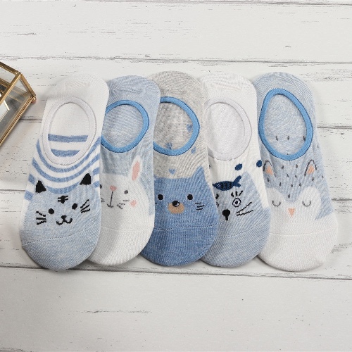 Animal Cartoon Pet Socks - 5 Pack