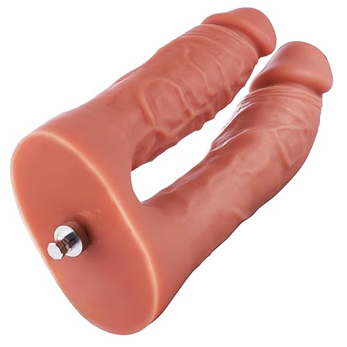 Hismith 6.5" Double Penetrator Silicone Dildo for Premium for Sex Machine with KlicLok System, 5.5" Insertable Length, Vaginal and Anal Pleasure Toy - Amazing Series - 6.5" Double Dildo