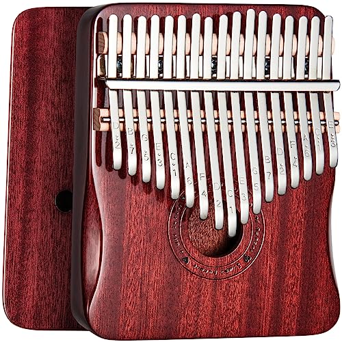 Kalimba Thumb Piano 17 Keys Finger piano (Wine red) - Wine red