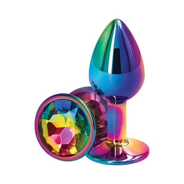 Rear Assets Multicolor Butt Plug - Small / Rainbow