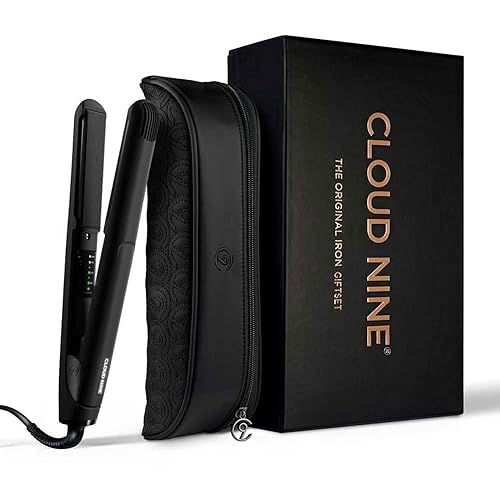 CLOUD NINE The Original Hair Straightener Gift Set | Variable Temperature Control Ceramic Floating Plates 360° Swivel Cord | Perfect for Everyday Straightening | Strong Shiny Sleek Results - The Cloud Nine Original Iron Hair Straightener