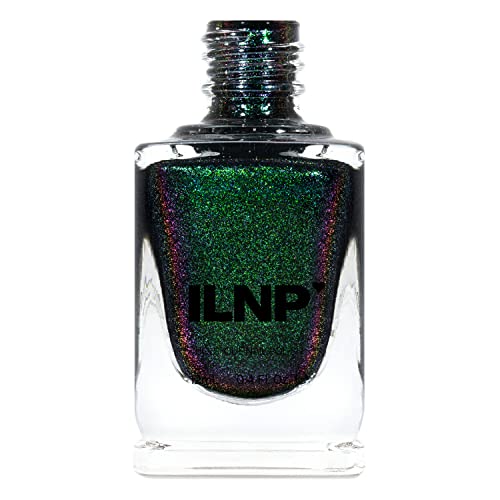 ILNP Salem - Rich Black Green Shimmer Nail Polish - Salem - 0.4 Fl Oz (Pack of 1)