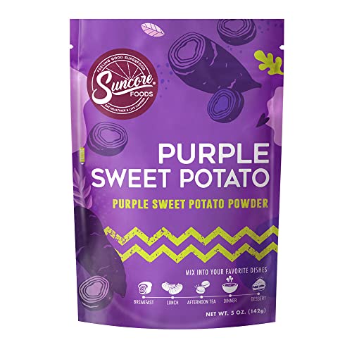 Suncore Foods Purple Sweet Potato Powder, Purple Food Coloring Powder, Gluten-Free, Non-GMO, 5oz (1 Pack) - 5 Ounce (Pack of 1)