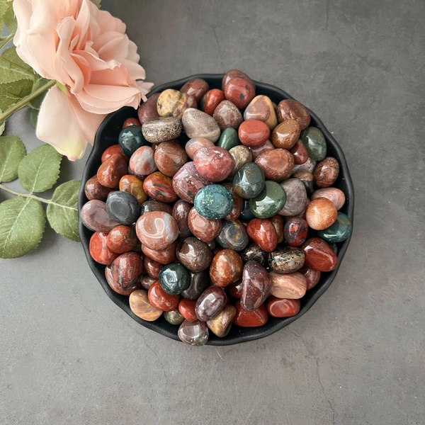 Fancy Jasper Crystal | Fancy Jasper Stone | Polished Fancy Jasper Tumbled Stones | Fancy Jasper Tumble | Reiki Healing Crystals, Root Chakra