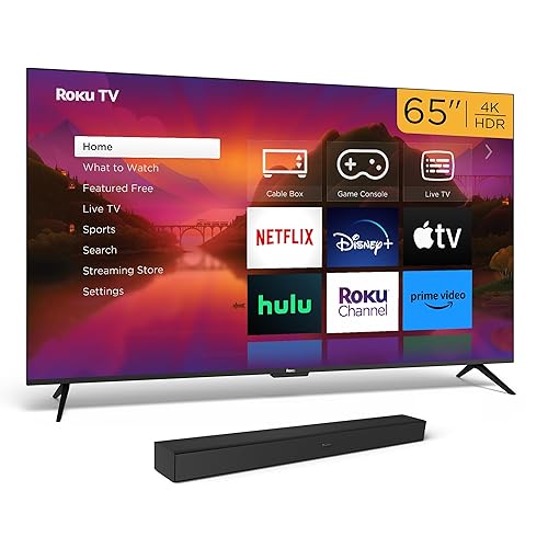 Roku 65" Select Series Smart TV & Wireless Soundbar Bundle - RokuTV Audio - with Wireless Soundbar - 65"