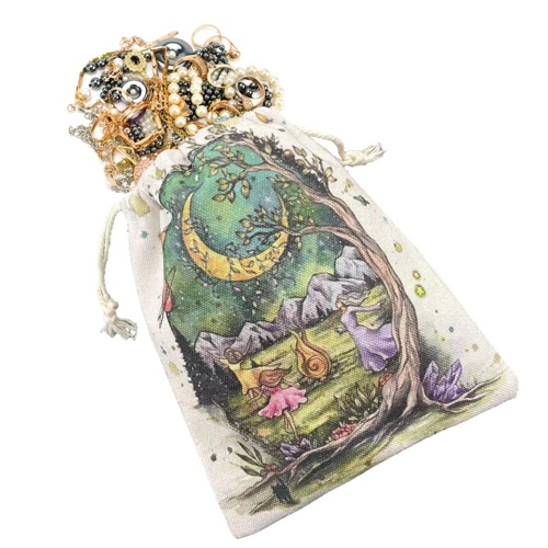5 Pcs Tarot Card Bag | Drawstring Tarot Card Storage Bag,Pouch for Tarot Canvas with Drawstring Jewelry Bags Drawstring Hand Gift Bags for Tarot Girls Enthusiasts Luna