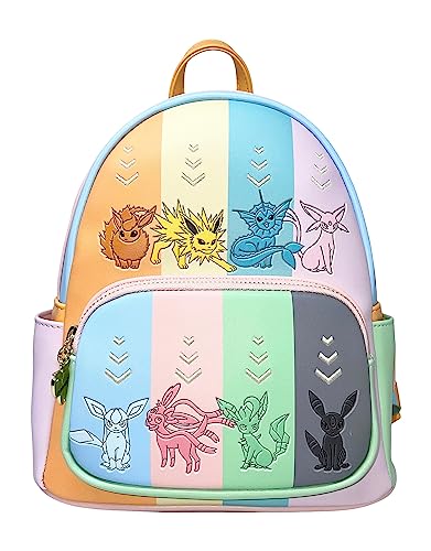 Loungefly Pokemon Eeveelutions Womens Double Strap Shoulder Bag Purse - Multi