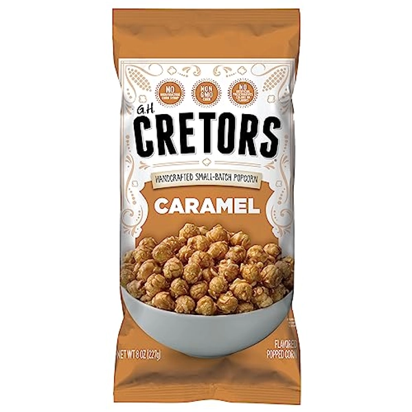 G.H. Cretors’ Caramel Corn – Irresistible Gourmet Caramel Popcorn Snacks in Individual Bags, 8 Oz (6 Pack)