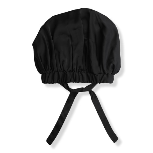 Black Satin Sleep Bonnet