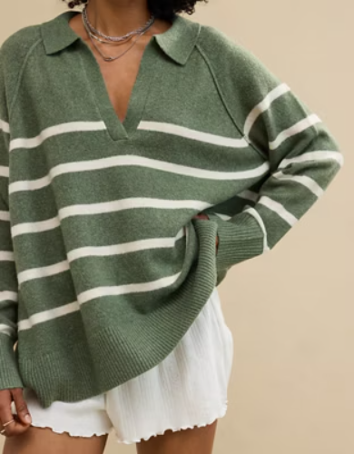 Aerie unREAL Polo Sweater