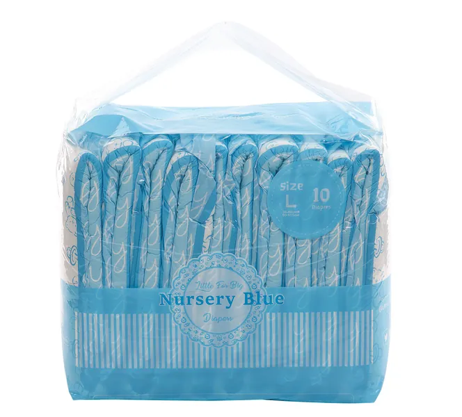 LittleForBig impresa adulto calzoncillos pañales adulto bebé amante del pañal ABDL 10 piezas-vivero azul M